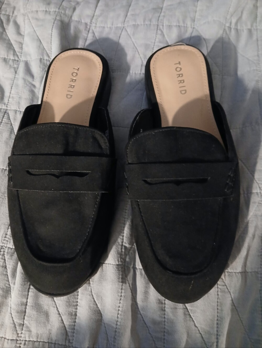 torrid Black Suede Penny Loafer Mules
